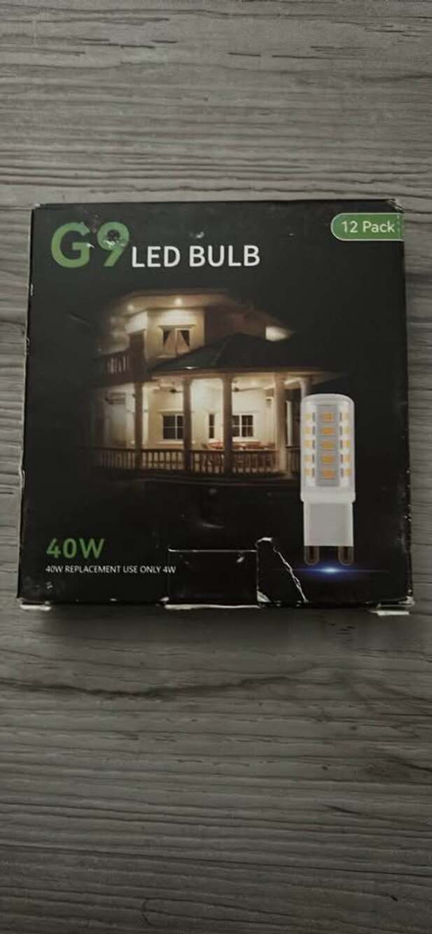 TJoy G9 LED Light Bulbs 12-Pack 4W (40W Equivalent) 6000K Daylight 120V New